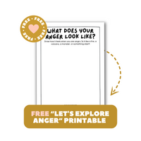 Free Let's Explore Anger Printable